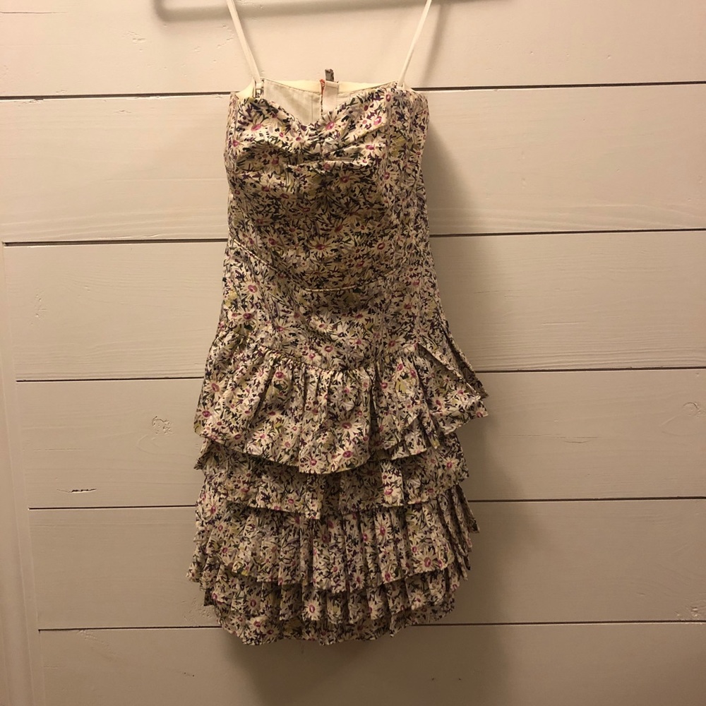 J. Crew strapless floral dress